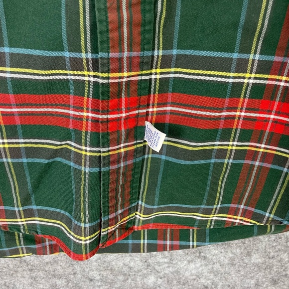 Ralph Lauren Shirt Mens Large Green Red Plaid Button Down Cotton Long Sleeve - Picture 4 of 9